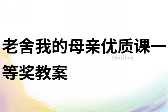 老舍我的母親優(yōu)質(zhì)課一等獎教案