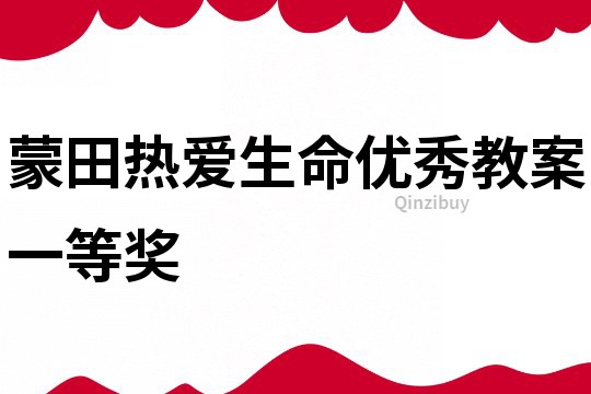 蒙田熱愛生命優秀教案一等獎
