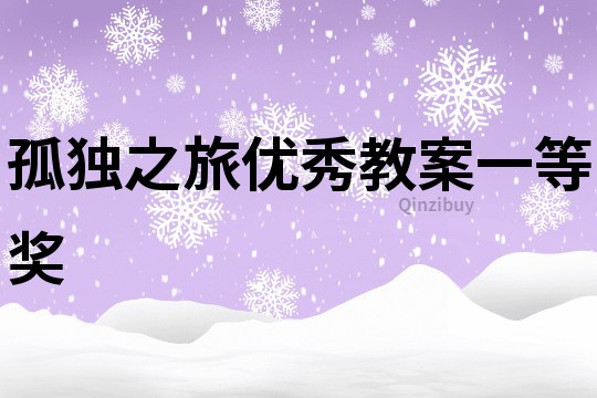 孤獨(dú)之旅優(yōu)秀教案一等獎(jiǎng)