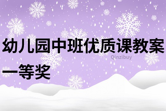 幼兒園中班優(yōu)質(zhì)課教案一等獎(jiǎng)