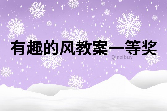 有趣的風教案一等獎