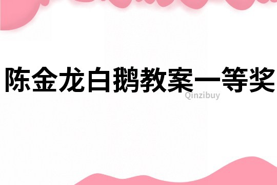 陳金龍白鵝教案一等獎