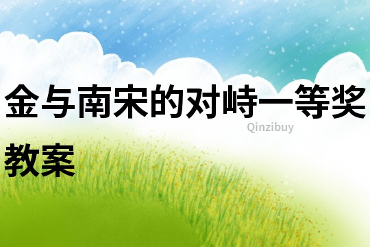 金與南宋的對峙一等獎教案