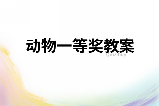 動物一等獎教案