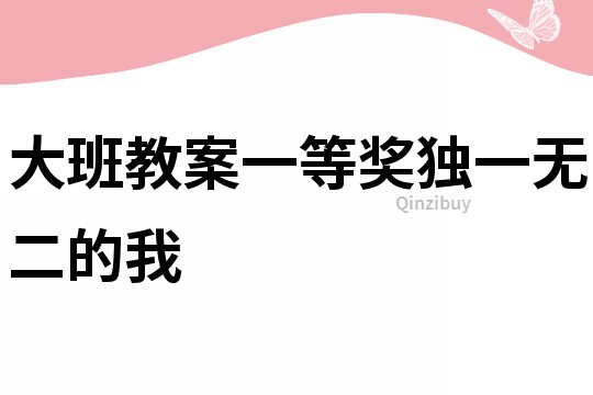 大班教案一等獎(jiǎng)獨(dú)一無(wú)二的我
