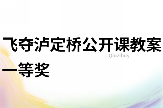 飛奪瀘定橋公開課教案一等獎