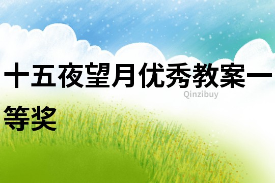 十五夜望月優秀教案一等獎