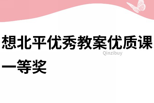 想北平優秀教案優質課一等獎