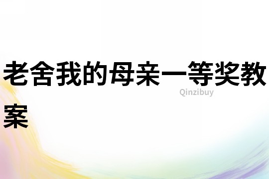 老舍我的母親一等獎(jiǎng)教案