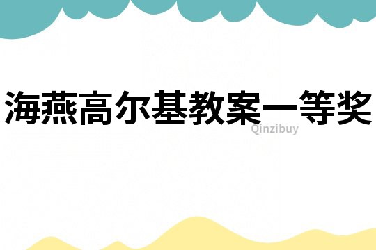 海燕高爾基教案一等獎