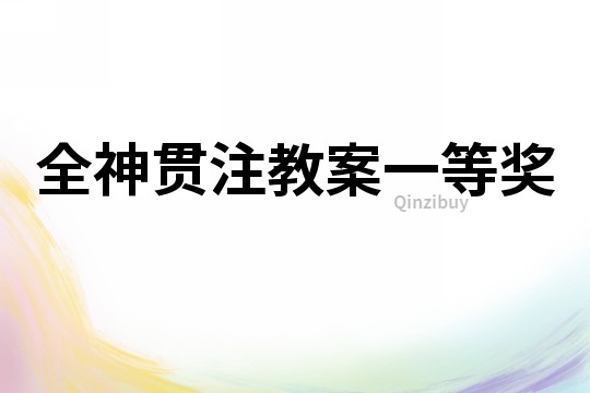 全神貫注教案一等獎
