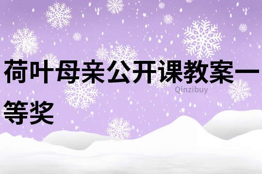 荷葉母親公開課教案一等獎