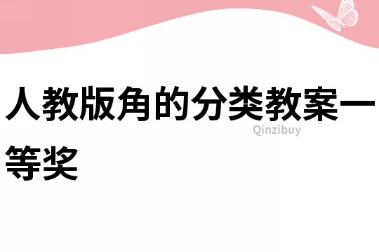 人教版角的分類教案一等獎