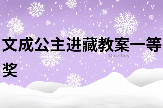 文成公主進藏教案一等獎