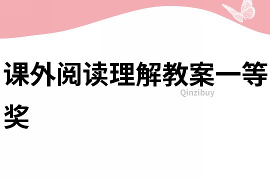 課外閱讀理解教案一等獎