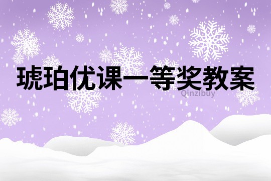 琥珀優(yōu)課一等獎(jiǎng)教案