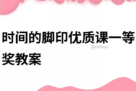 時間的腳印優質課一等獎教案
