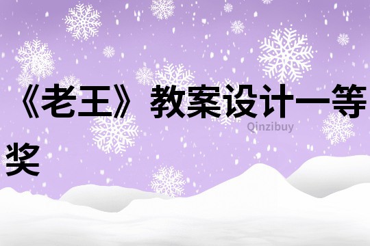 《老王》教案設計一等獎