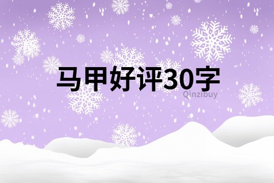 馬甲好評30字