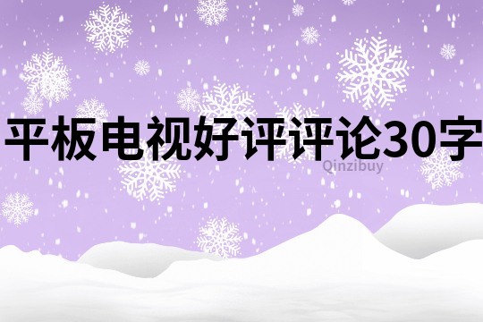 平板電視好評評論30字