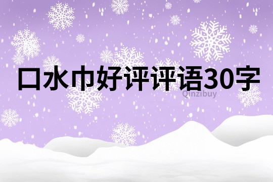 口水巾好評評語30字