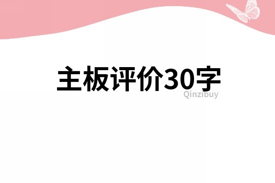 主板評(píng)價(jià)30字