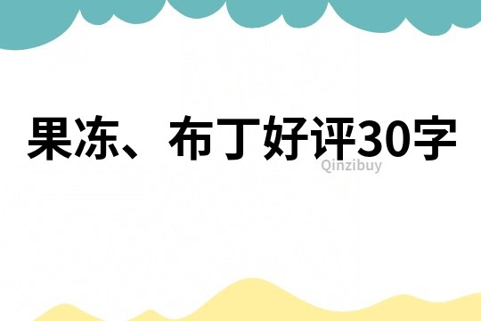果凍、布丁好評30字