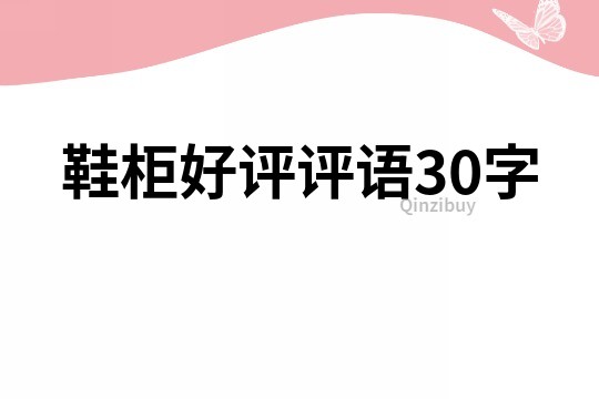 鞋柜好評評語30字