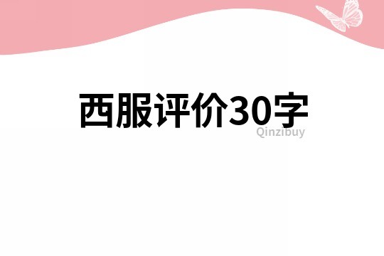 西服評價(jià)30字
