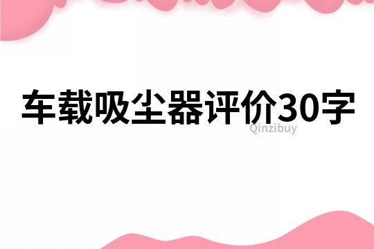 車載吸塵器評價30字