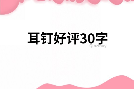 耳釘好評30字