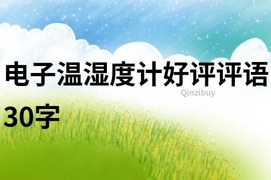 電子溫濕度計好評評語30字