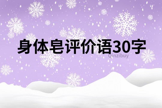 身體皂評(píng)價(jià)語30字