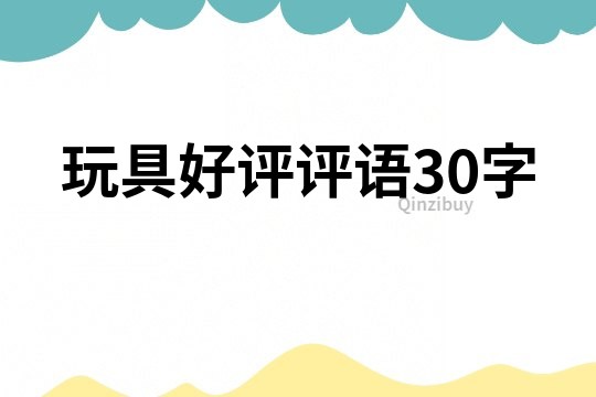 玩具好評評語30字