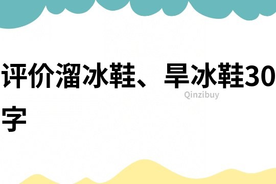 評價溜冰鞋、旱冰鞋30字