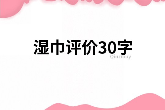 濕巾評(píng)價(jià)30字