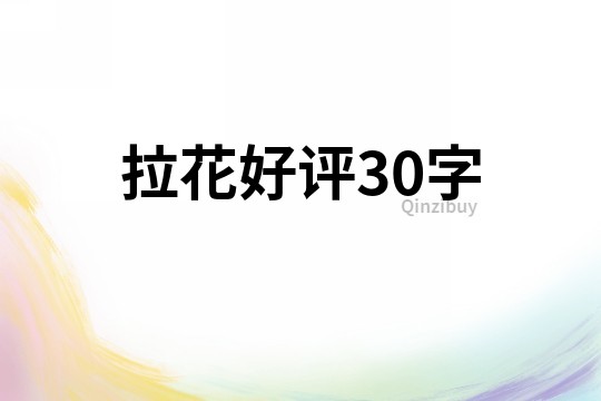 拉花好評30字