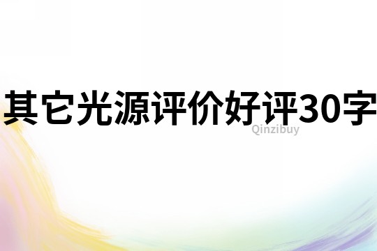 其它光源評價好評30字