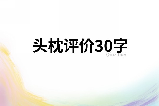 頭枕評價30字