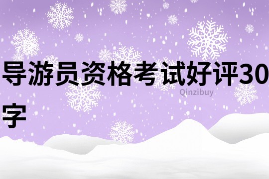 導游員資格考試好評30字