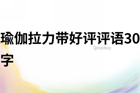 瑜伽拉力帶好評評語30字