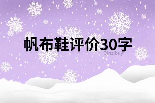 帆布鞋評價30字