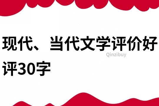 現代、當代文學評價好評30字