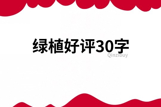 綠植好評30字