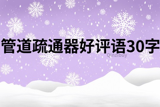 管道疏通器好評語30字