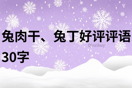 兔肉干、兔丁好評評語30字
