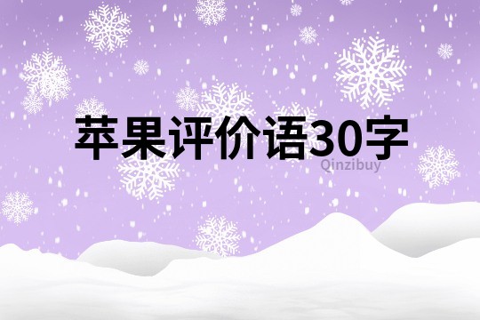蘋果評價語30字