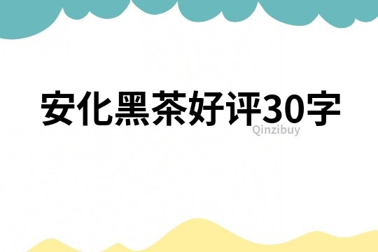 安化黑茶好評30字