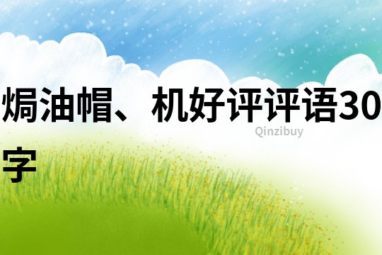 焗油帽、機好評評語30字