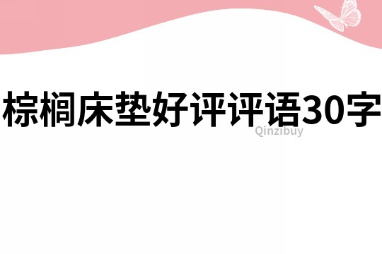 棕櫚床墊好評評語30字